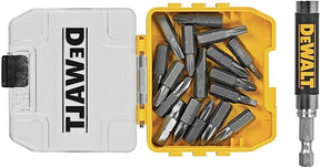 Kit compacto de brocas DWAF2058CS com acionamento magnético, 18 peças
