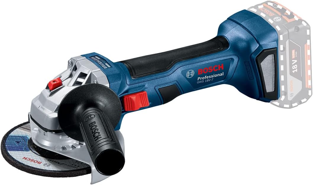 Kit Taladro de Impacto, Amoladora angular GWS 18V-7 y Atornillador de Impacto GSH 5, 3 baterias 18V MAX, Bolsa y Cargador Incluido