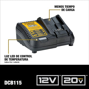 Kit Atornillador de Impacto y Rotomartillo con 2 Baterias Ion-Litio 20V MAX* XR y Cargador Incluido