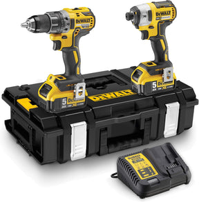 Kit Taladro de Impacto y Llave de Impacto Inalambrico 20V MAX* XR con 2 Baterias Ion-Litio y Cargador Incluido DCK287D1M1