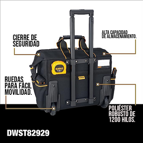 Maleta de herramientas multitarea con ruedas y 63 compartimentos.