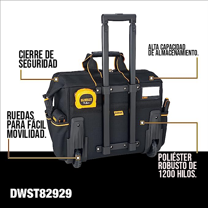 Maleta de herramientas multitarea con ruedas y 63 compartimentos.
